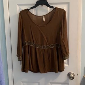 Forest green long sleeved top